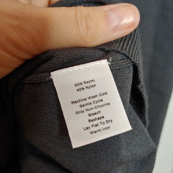 Talbots turtleneck Sweater Long Sleeve Shirt Gray Rayon Nylon Blend New Large - Picture 9 of 9